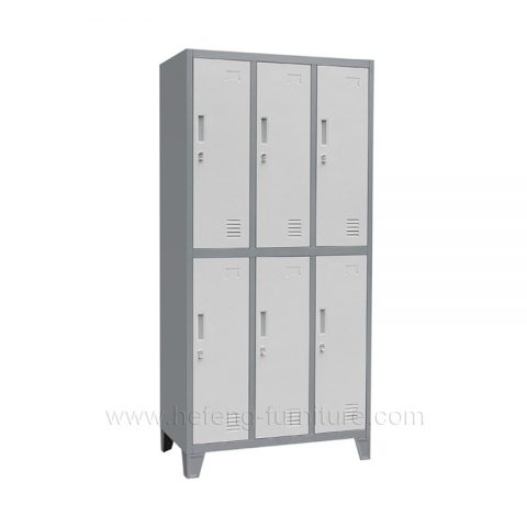 Armário Vestiário Triplo Com 6 Cacifos
