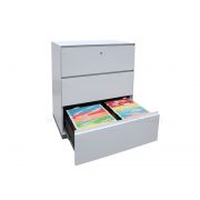 Armário de arquivo lateral de 3 gavetas