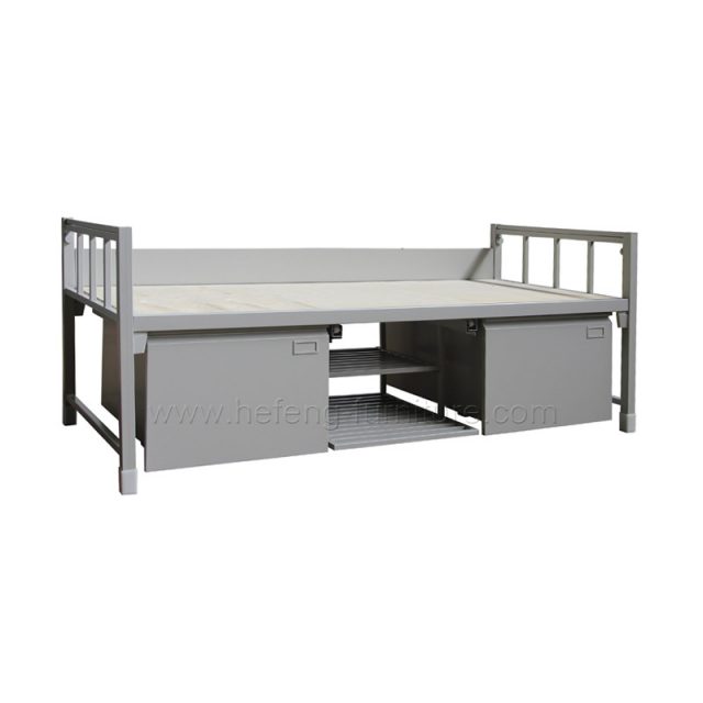 Cama de aço‎ com gavetas